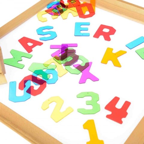 MASTERKIDZ Przezroczyste Cyfry i Litery 38 szt. Montessori Masterkidz