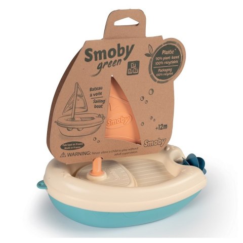 SMOBY Little Green Żaglówka Łódka do Wody z Bioplastiku Smoby