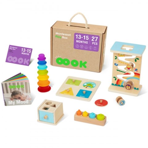 TOOKY TOY Box Pudełko XXL Montessori Edukacyjne 6w1 Sensoryczne 13-15 Mies Tooky Toy