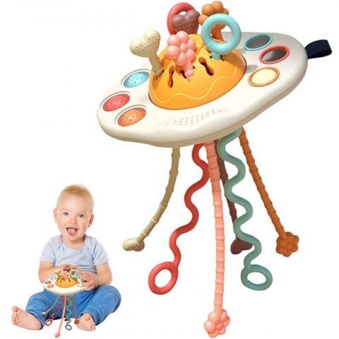 WOOPIE BABY Zabawka Sensoryczna Montessori Gryzak Grzechotka Wielofunkcyjny UFO Woopie