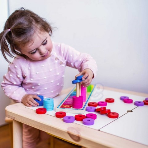 WOOPIE GREEN Układanka Nauka Liczenia i Kolorów Montessori 56 el. Woopie