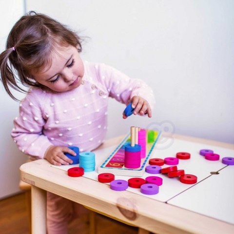 WOOPIE GREEN Układanka Nauka Liczenia i Kolorów Montessori 56 el. Woopie