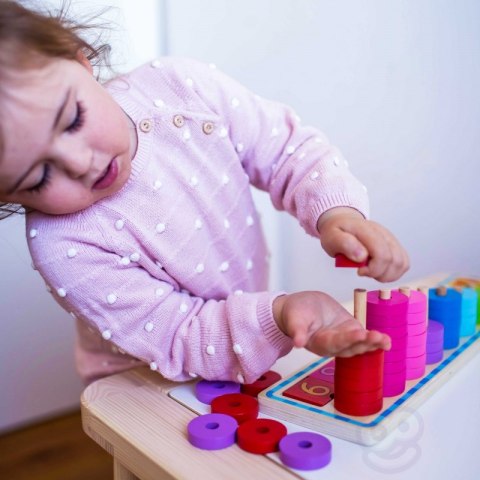 WOOPIE GREEN Układanka Nauka Liczenia i Kolorów Montessori 56 el. Woopie