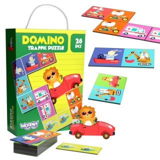 WOOPIE Gra Edukacyjna Transport Zwierzęta Puzzle Domino Montessori Woopie