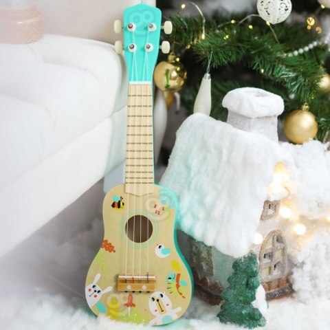 TOOKY TOY Drewniane Ukulele Gitara dla Dzieci 3+ Tooky Toy