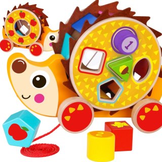 TOOKY TOY Duży Drewniany Sorter Jeż Do Ciągnięcia 2w1 Tooky Toy