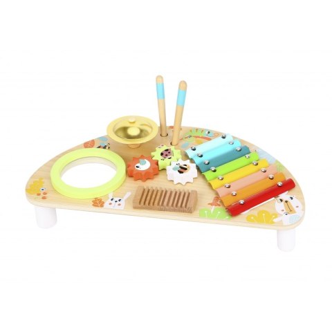 TOOKY TOY Wielofunkcyjny Instrument Centrum Muzyczne Ksylofon Zębatki Tarka Bębenek Talerz Pałeczki Tooky Toy