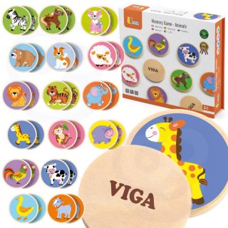 VIGA Gra Zapamiętywanie Memory Zwierzątka Viga Toys