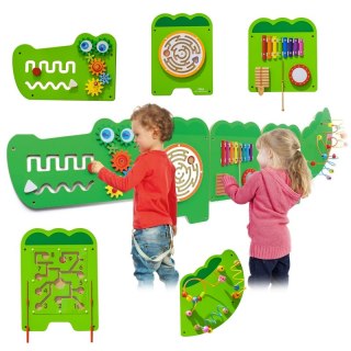 VIGA Tablica Sensoryczna Manipulacyjna Krokodyl Certyfikat FSC Montessori Viga Toys