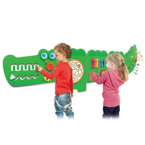 VIGA Tablica Sensoryczna Manipulacyjna Krokodyl Certyfikat FSC Montessori Viga Toys