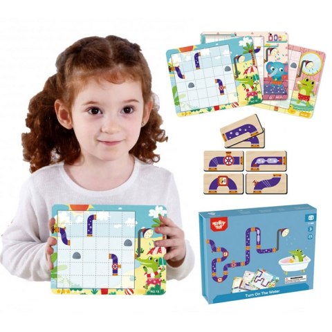 TOOKY TOY Gra Logiczna Tablica Magnetyczna Układanka Puzzle dla Dzieci 40 el. Tooky Toy