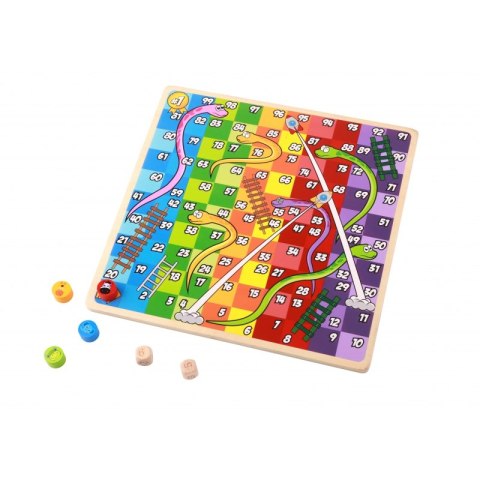 TOOKY TOY Gry Planszowe Logiczne 2w1 Ludo Chińczyk + Uwolnij Zwierzątka Tooky Toy