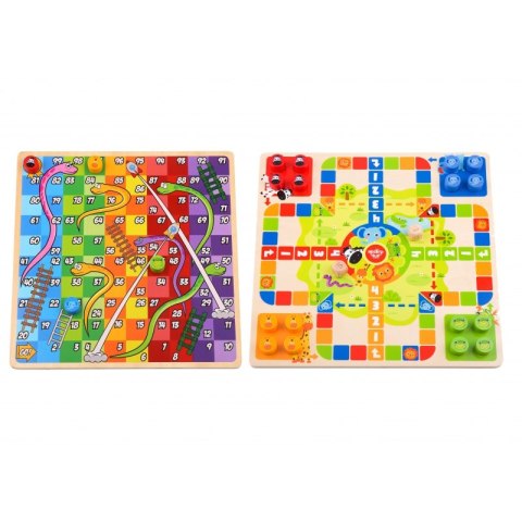 TOOKY TOY Gry Planszowe Logiczne 2w1 Ludo Chińczyk + Uwolnij Zwierzątka Tooky Toy