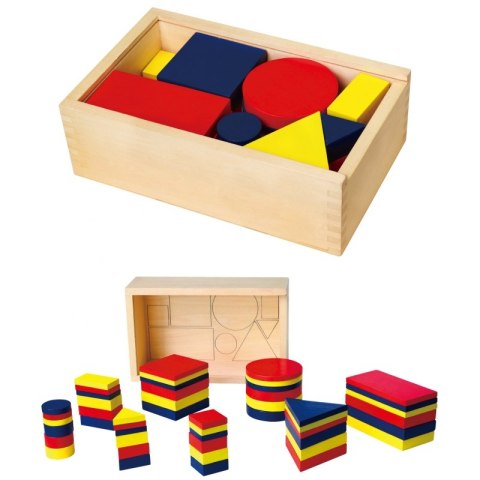 Drewniane Klocki Dienesa Figury geometryczne Viga Toys Montessori Viga Toys