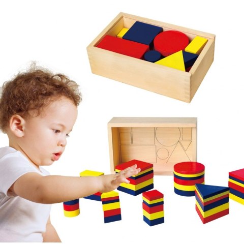 Drewniane Klocki Dienesa Figury geometryczne Viga Toys Montessori Viga Toys