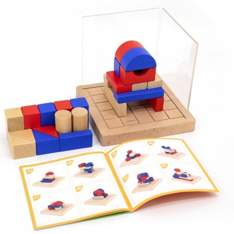 VIGA Drewniana Gra Budowanie Klocki 3D Montessori Viga Toys