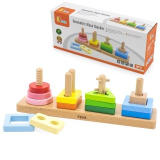 VIGA Drewniany Geometryczny Sorter Labirynt Viga Toys