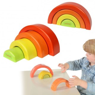 MASTERKIDZ Drewniane Puzzle Układanka Tęcza Montessori Masterkidz