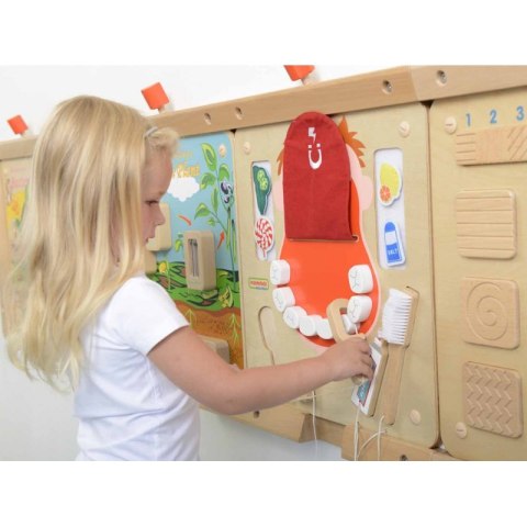 MASTERKIDZ Higiena Jamy Ustnej Ścienna Tablica Sensoryczna Flex Montessori Masterkidz