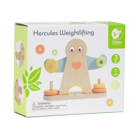 CLASSIC WORLD Edukacyjna Waga Równoważnia Hercules dla Dzieci MONTESSORI 7 el. Classic World