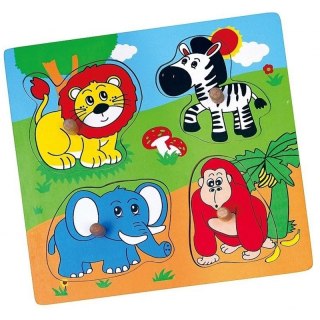 VIGA Drewniane Puzzle ZOO Układanka Niespodzianka Viga Toys