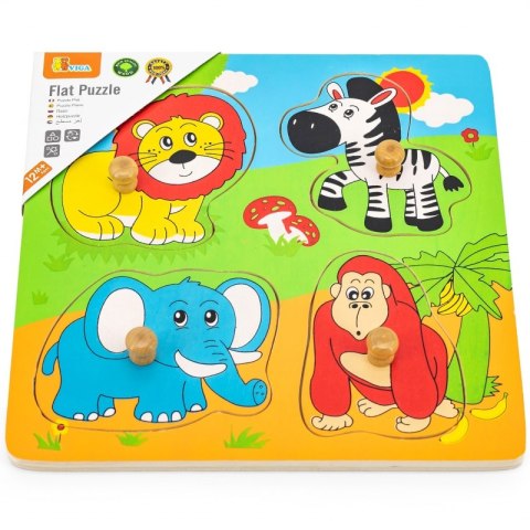 VIGA Drewniane Puzzle ZOO Układanka Niespodzianka Viga Toys