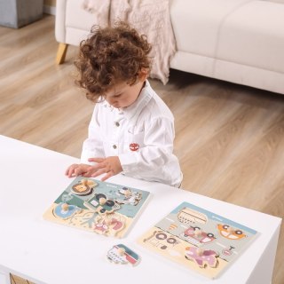 VIGA PolarB Drewniane Puzzle Zwierzęta z Pinezkami Viga Toys