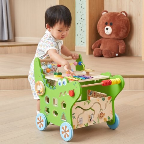 VIGA Drewniany Pchacz Edukacyjny Krokodylek 12w1 Viga Toys