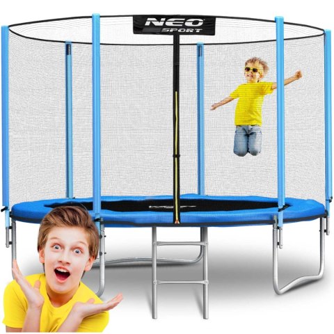 Trampolina ogrodowa 10ft/312cm z siatką zewnętrzną i drabinką Neo-Sport