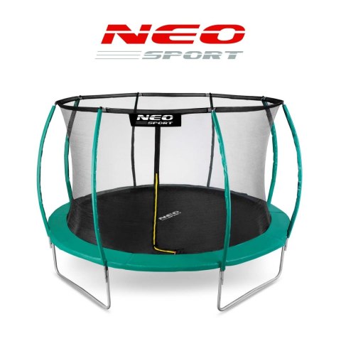 Trampolina ogrodowa 12ft/374cm z siatką, profilowanymi słupkami i drabinką Neo-Sport Neo-Sport