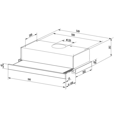 Okap kuchenny teleskopowy Berdsen BT-229 INOX Berdsen