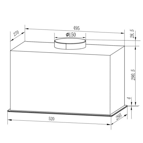 Okap kuchenny 52 cm czarny Berdsen BT-239 Berdsen