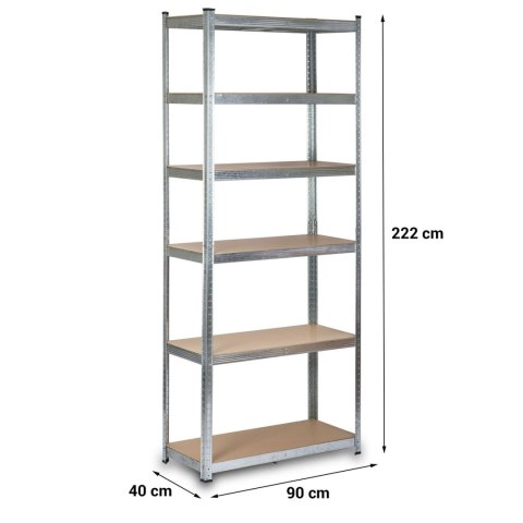 Regał metalowy magazynowy 222 x 90 x 40 cm Humberg HR-814 Humberg