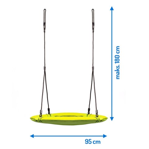 Huśtawka bocianie gniazdo Swingo XXL żółta 95 cm Neo-Sport