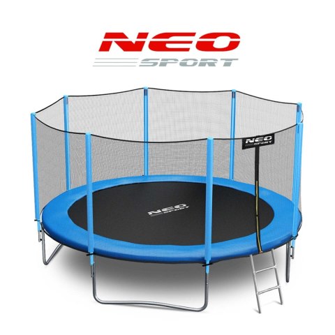 Trampolina ogrodowa 12ft/374cm z siatką zewnętrzną i drabinką Neo-Sport Neo-Sport