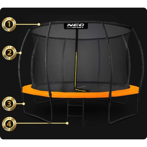 Trampolina ogrodowa profilowana 12ft/374cm z siatką wewnętrzną Neo-Sport Neo-Sport