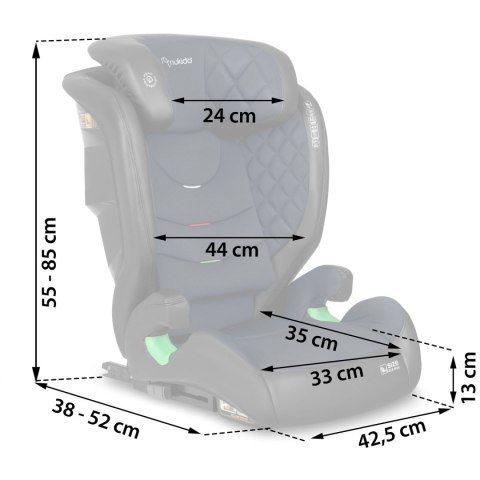 Fotelik samochodowy Nukido Louis czarno-granatowy 15-36 kg ISOFIX Nukido