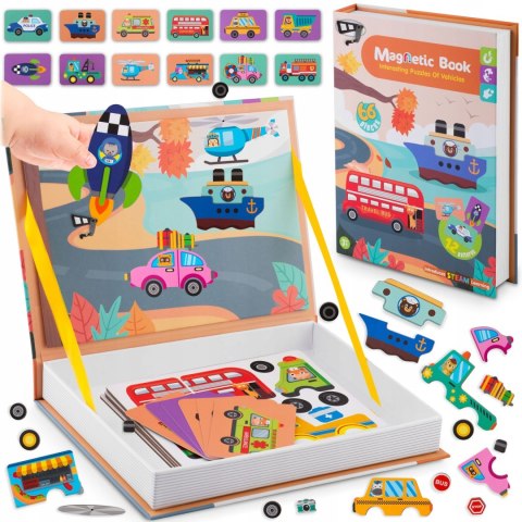 Książka magnetyczna puzzle Pojazdy RK-770 Ricokids