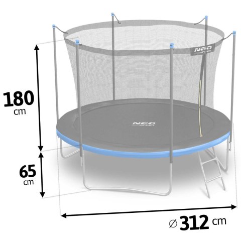 Trampolina ogrodowa 10ft/312cm z siatką wewnętrzną i drabinką Neo-Sport Neo-Sport