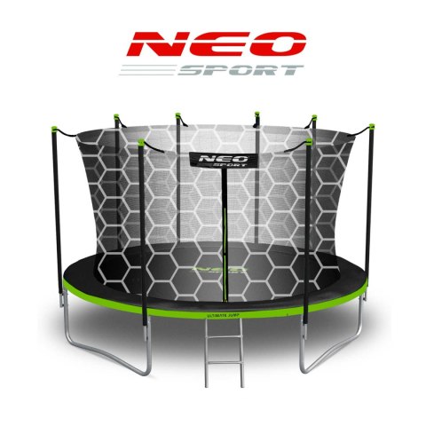 Trampolina ogrodowa 12ft/374cm z siatką wewnętrzną i drabinką Neo-Sport Neo-Sport