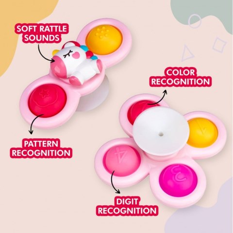 WOOPIE BABY Kosmiczny Spinner Pop-it Zabawka Sensoryczna Wymienne 3 szt Różowy. Woopie