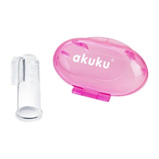 AKUKU A0265 Szczoteczka silikonowa w etui pink