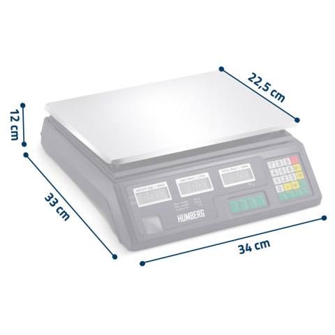 Elektroniczna waga sklepowa 40 kg Humberg MH-190 Humberg