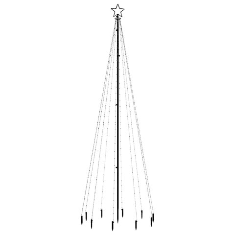 VidaXL Choinka z kołkiem gruntowym, 310 ciepłych białych LED, 300 cm