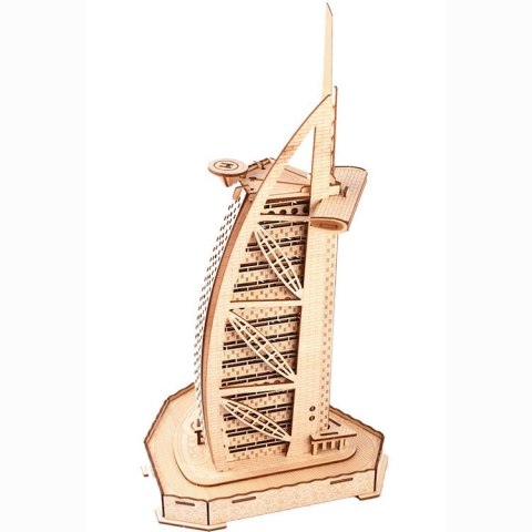 DREWNIANE PUZZLE 3D BURJ AL ARAB 42cm BURDŻ AL ARAB DIY 8+