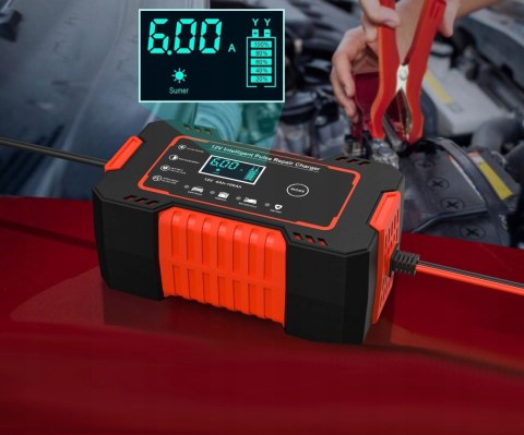 PROSTOWNIK AUTOMATYCZNY ŁADOWARKA AKUMULATORA 12V + SZCZOTKA DO KLEM GRATIS