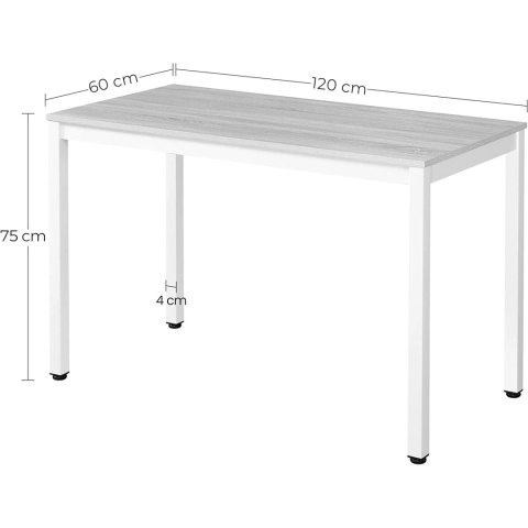 Zestaw stół prostokątny TESSA 120x60 czarny + 4 krzesła OSAKA czarne