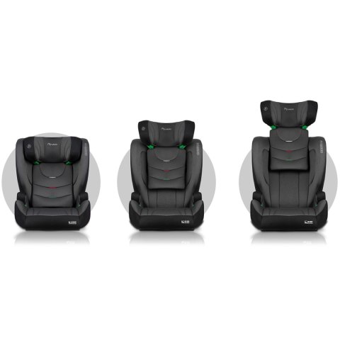 Fotelik samochodowy Nukido Louis Soft czarno-szary 15-36 kg ISOFIX Nukido