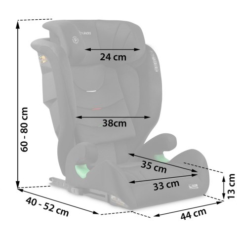 Fotelik samochodowy Nukido Louis Soft czarny 15-36 kg ISOFIX Nukido