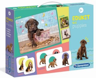 EDU KIT PIESKI PUPPIES MEMO DOMINO KOSTKI PUZZLE CLEMENTONI